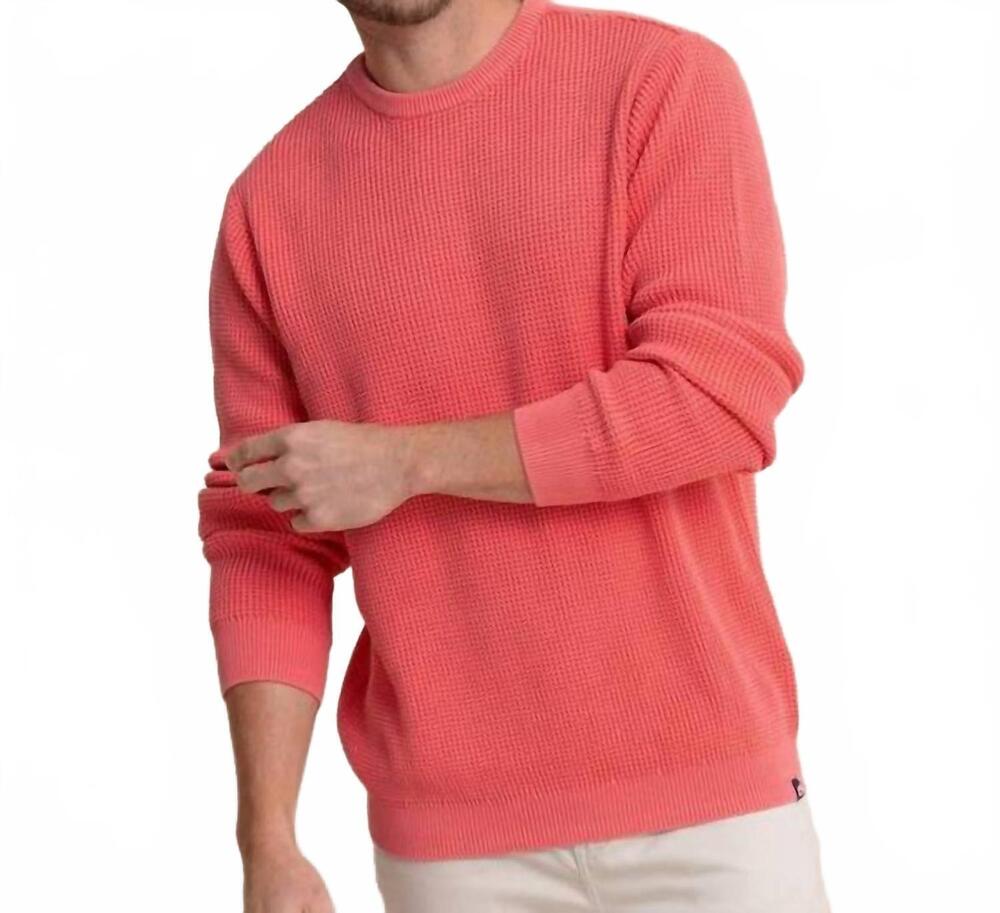NEW SOUTHERN TIDE carrington garment dyed crew sweater in snapper